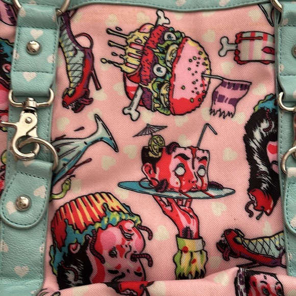 Iron Fist Pink and Blue Travel Bags with Whimsical Design - Picture 5 of 5